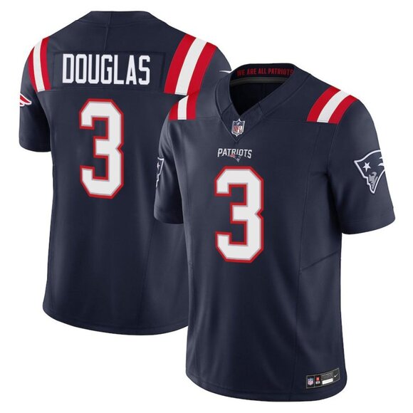 Mens or Youths Choose DeMario Douglas Navy Stitched Vapor Jersey